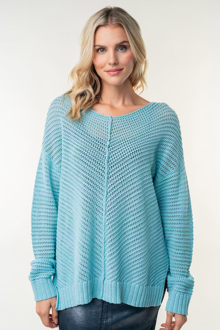 30A Beach Bliss Knit Top (Blue Mint)