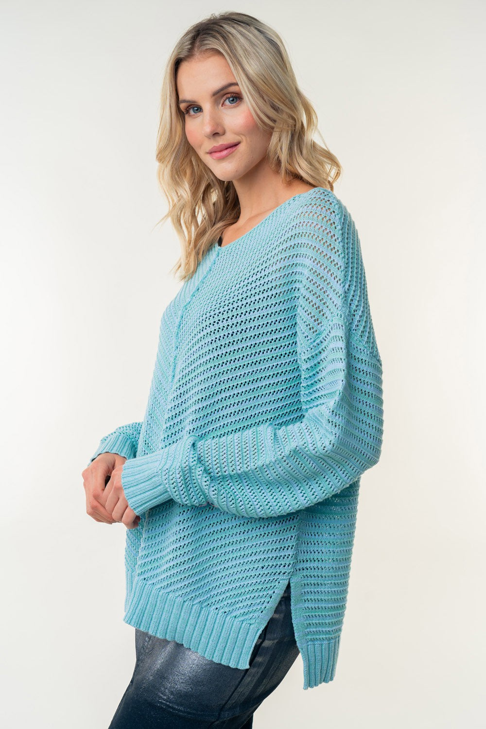 30A Beach Bliss Knit Top (Blue Mint)