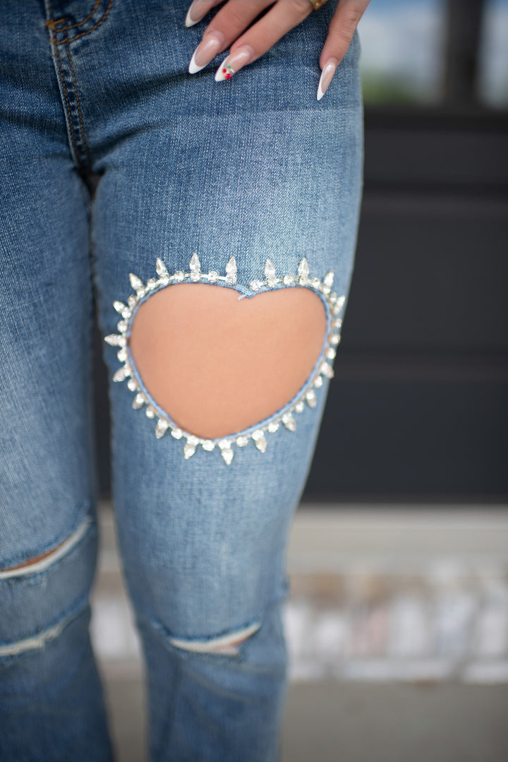 Open Your Heart Jeans (Dark)