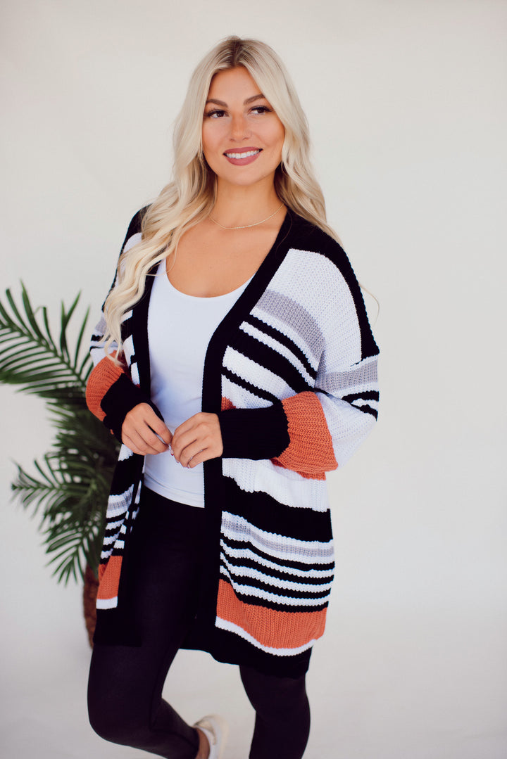 Cozy Times Striped Cardigan