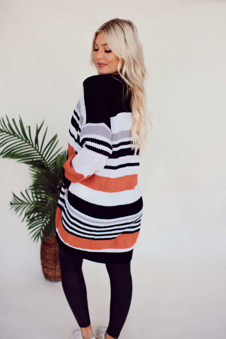 Cozy Times Striped Cardigan