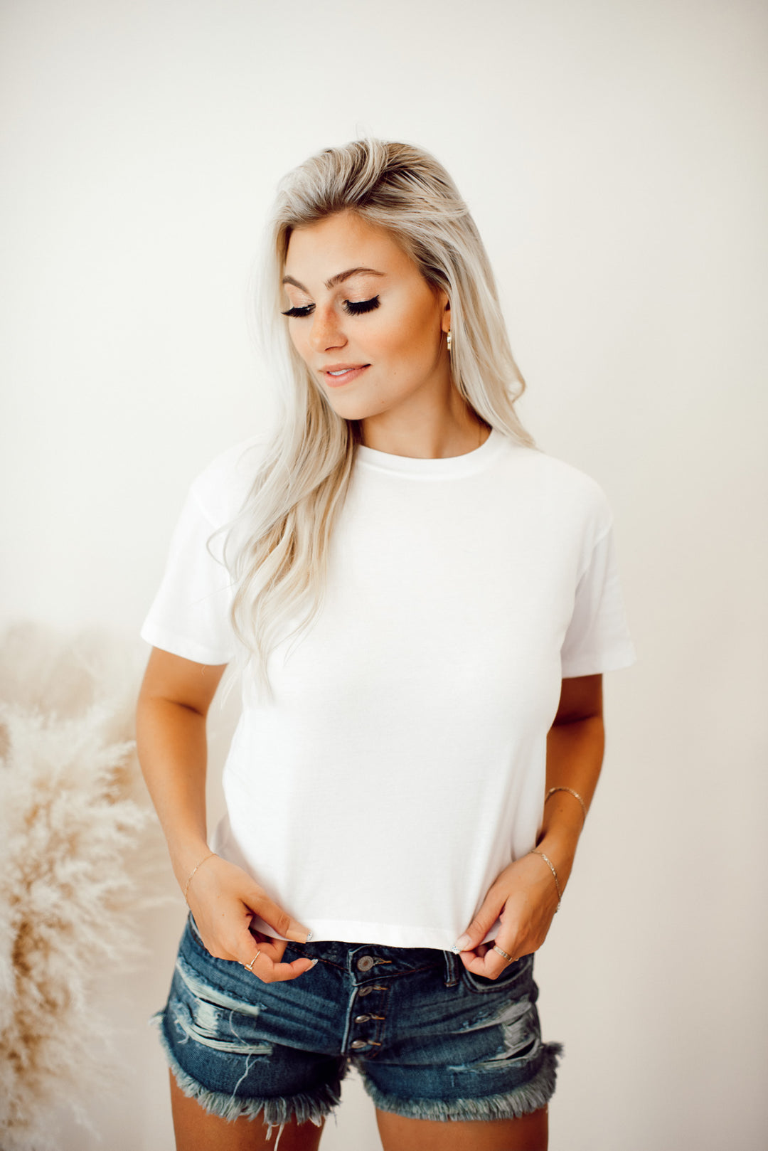 Kori Cropped Tee (White)