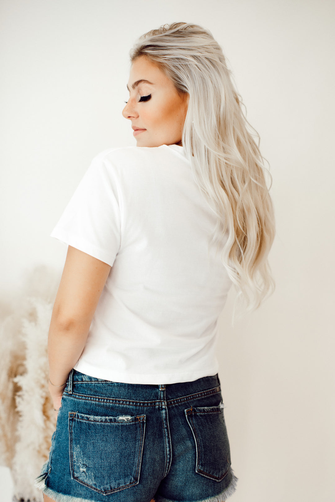 Kori Cropped Tee (White)