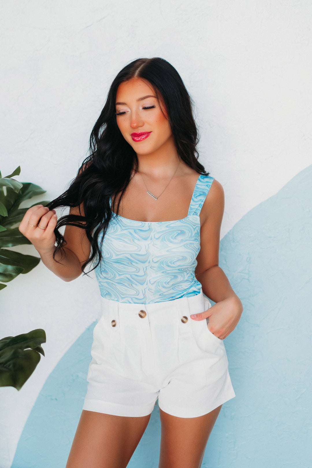 Sweet Swirl Bodysuit (Sky Blue)