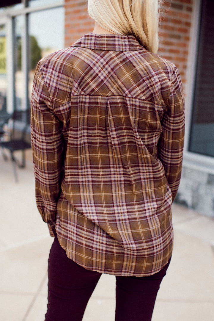 The Emerson Plaid Flannel (Olive/Brown) FINAL SALE