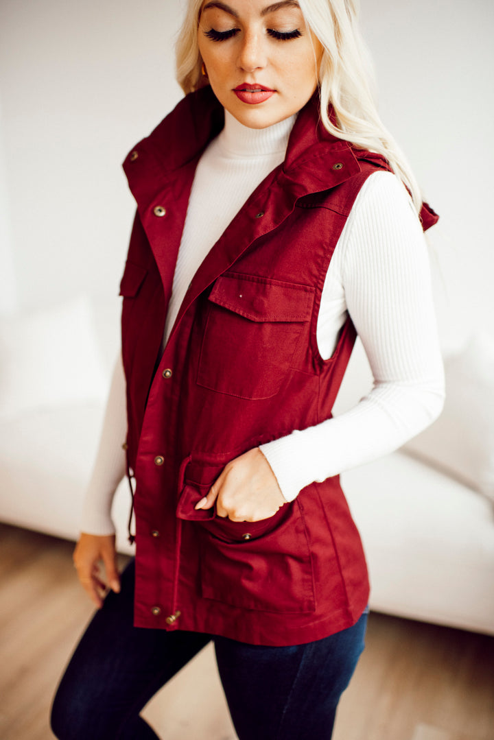 Power Moves Utility Vest (Burgundy)