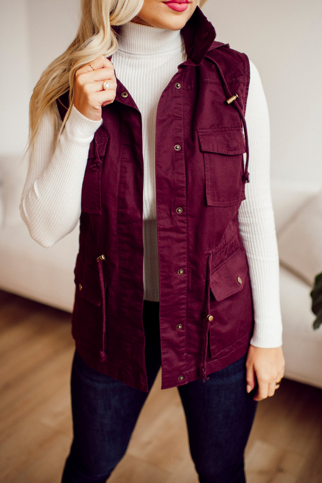 Power Moves Utility Vest (Wine)