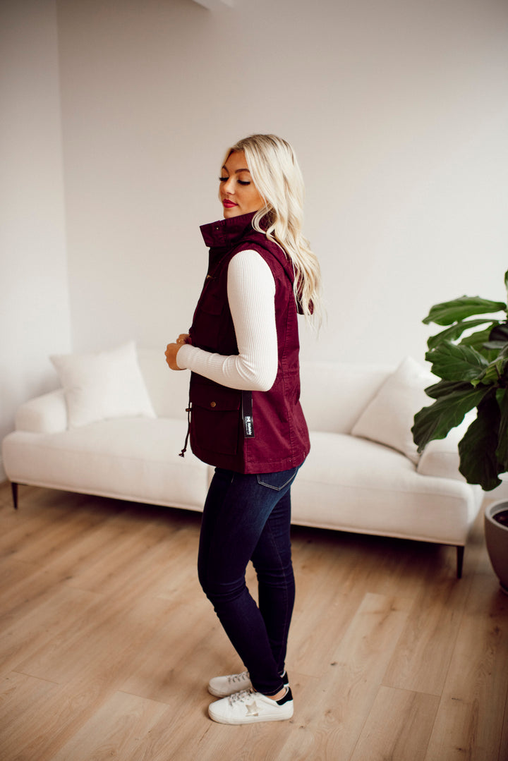 Power Moves Utility Vest (Wine)