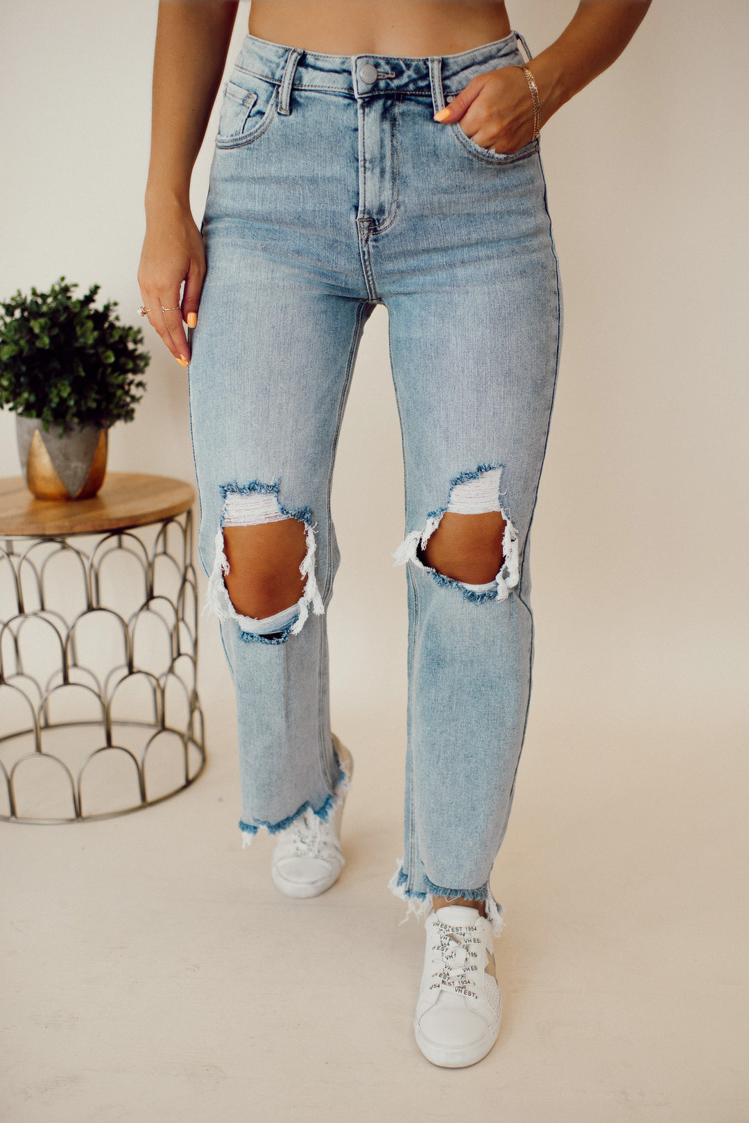 Risen Owyn High Rise Crop Jeans