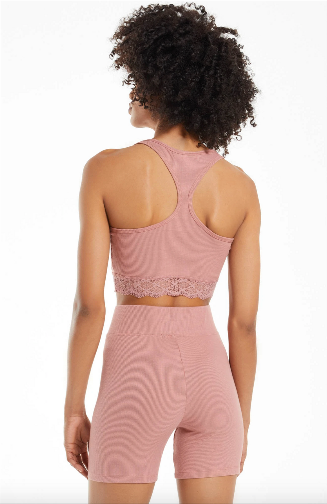 Z Supply Hailey Rib Tank Bra (Rose Blossom)FINAL SALE