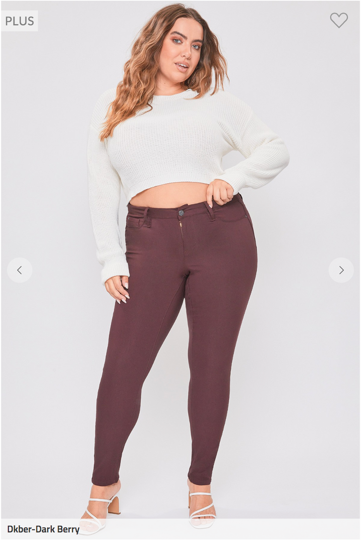 Missy Hyper-Stretch Skinnies (Dark Berry) FINAL SALE