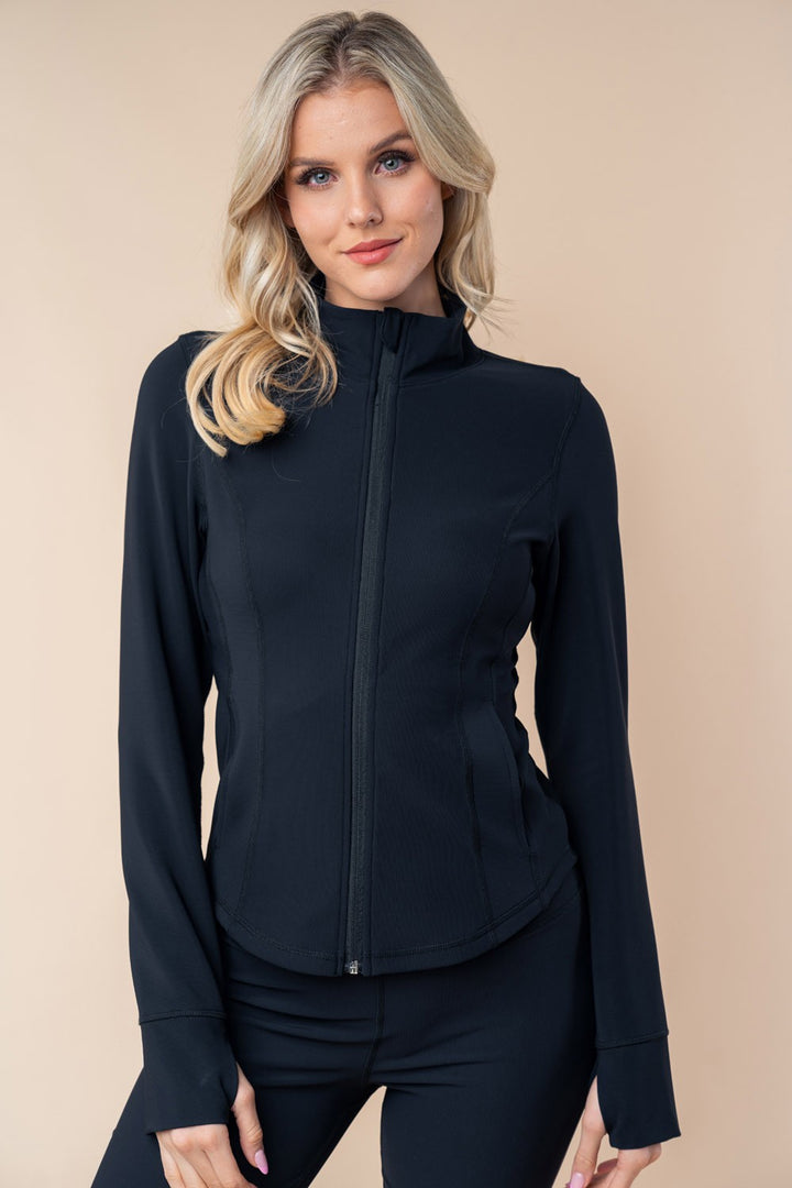 Vitality Ribbed Active Jacket (Black)