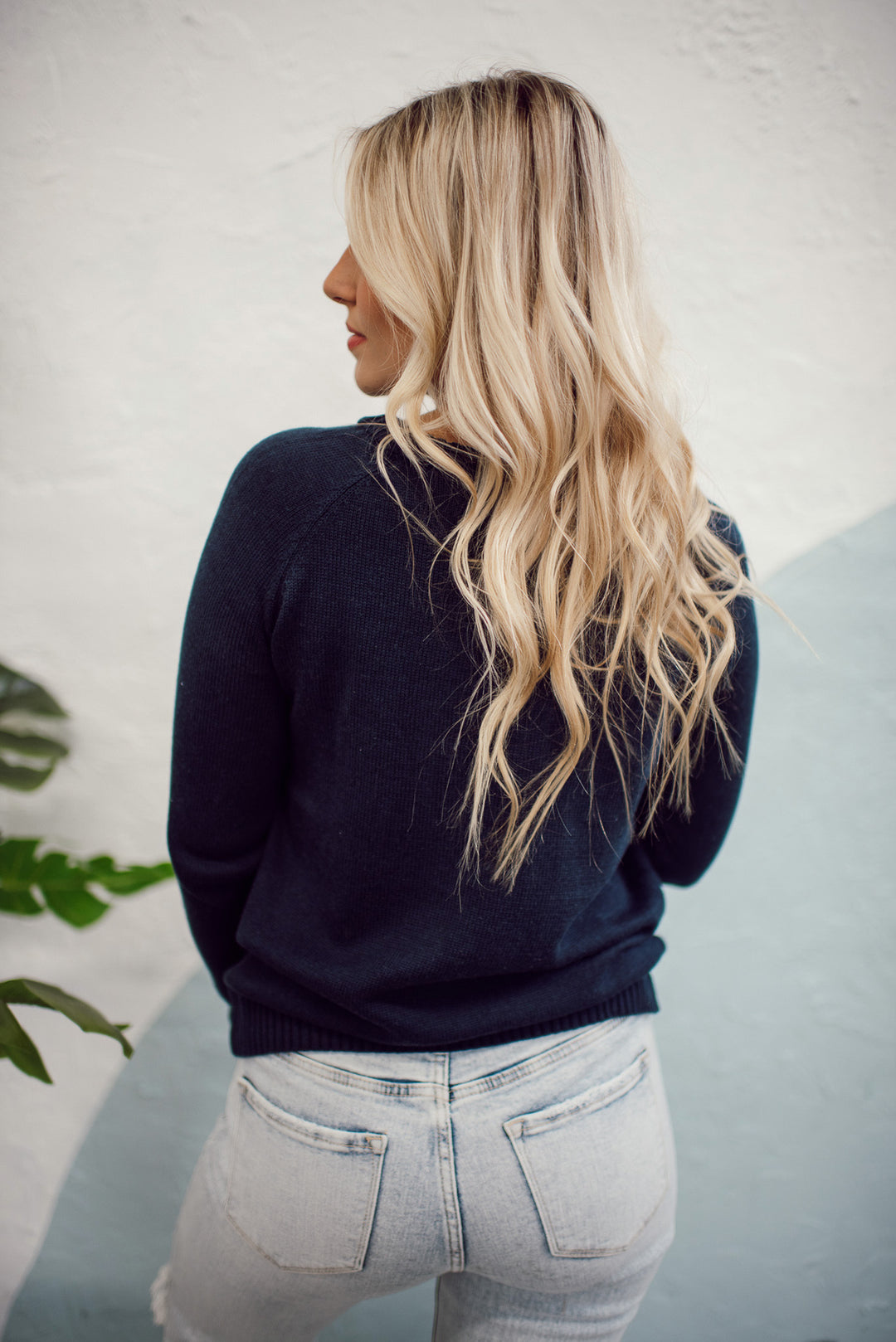 Embrace My Heart Sweater (Navy/Ivory)