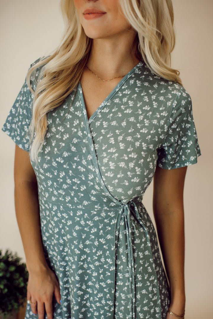 Everyday Favorite Wrap Dress (Seafoam Green)