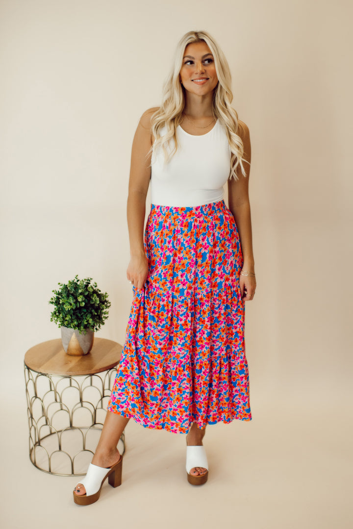 Favorite Parts of Summer Skirt(Pink Floral)