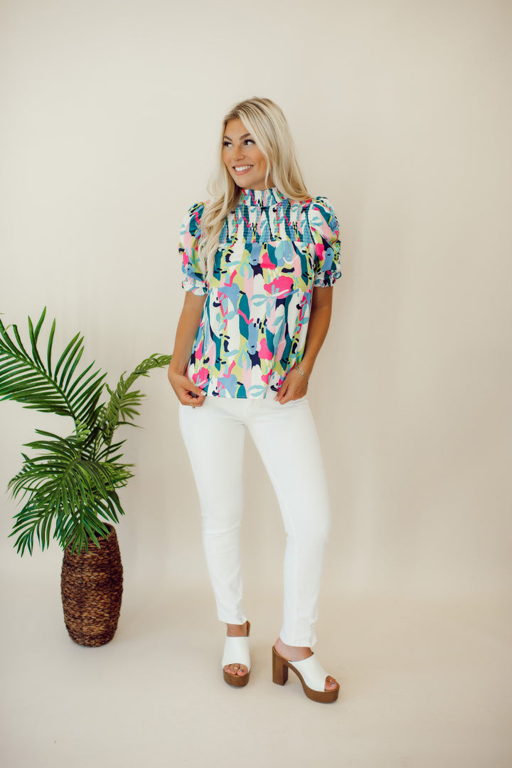 [THML] Paradise Print Top