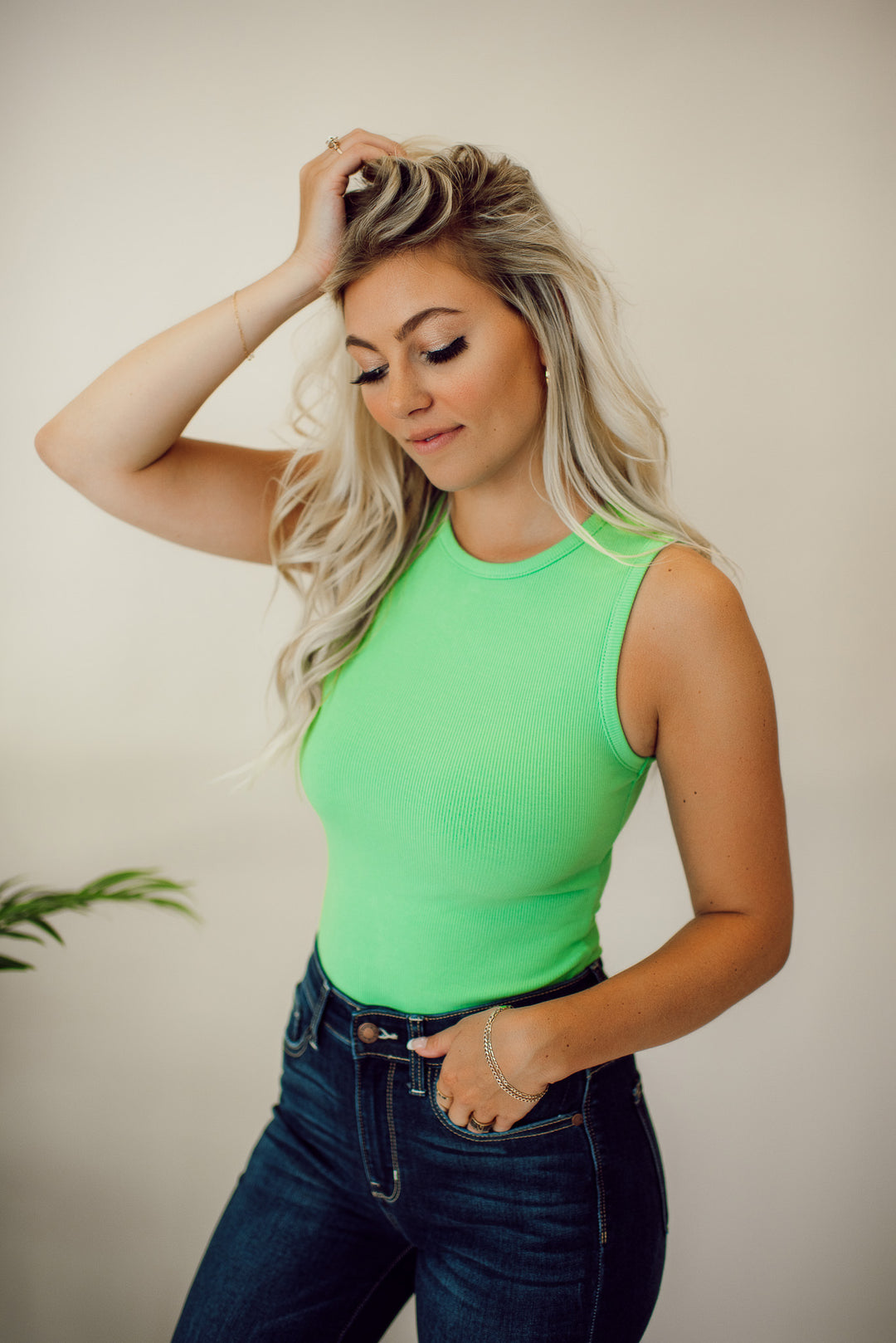 Not Over It Bodysuit (Lime Green)