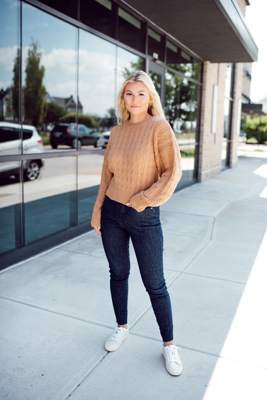 Lorelei Cable Knit Sweater (Khaki)