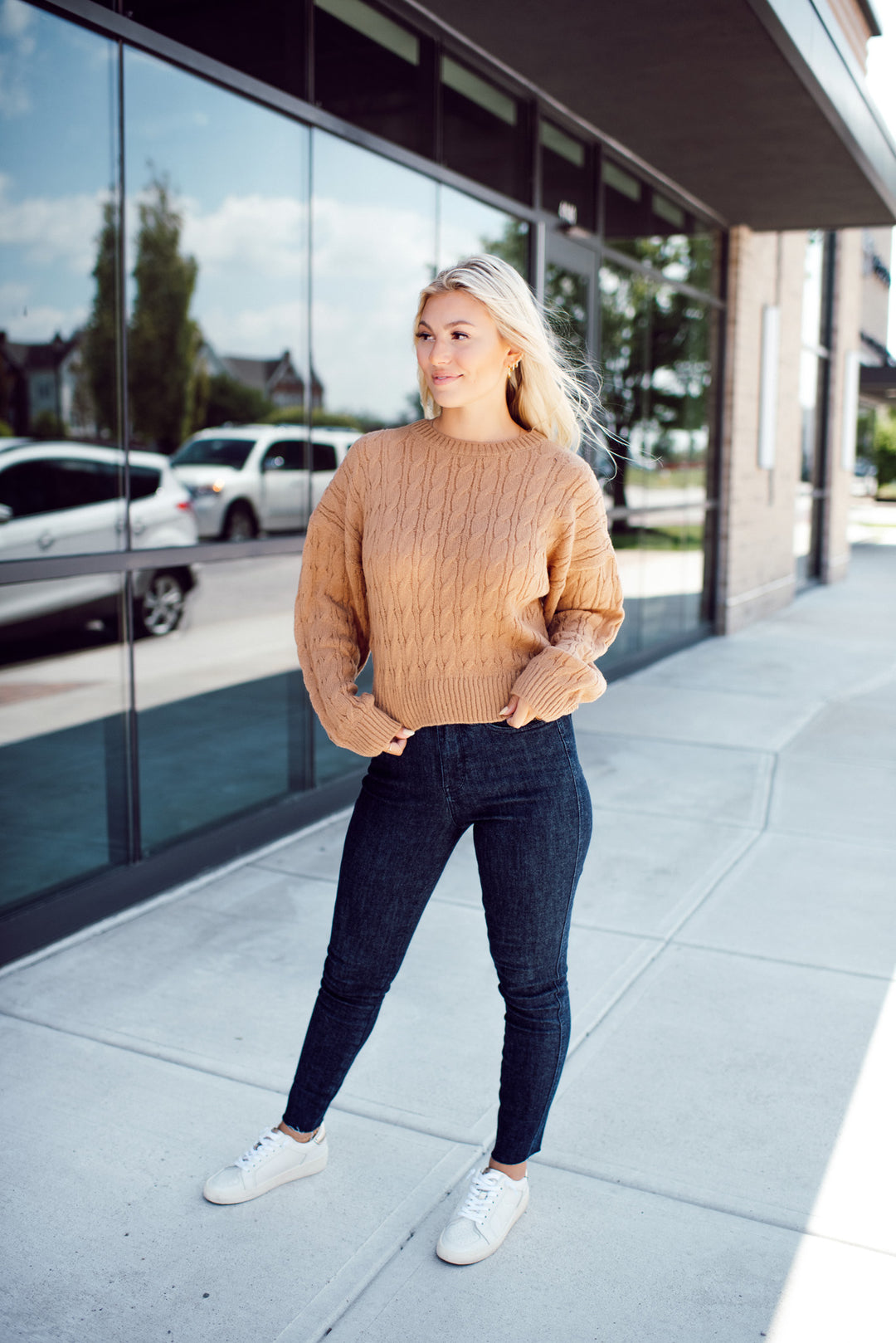 Lorelei Cable Knit Sweater (Khaki)