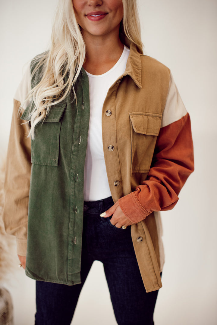 Maple Colorblock Jacket (Hunter Green Multi)