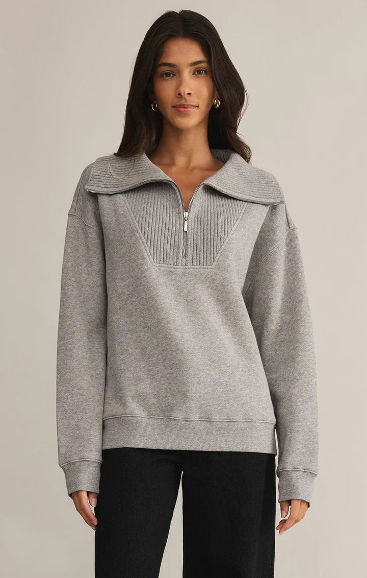 Z Supply Sonata Fleece Sweatshirt (Grey)