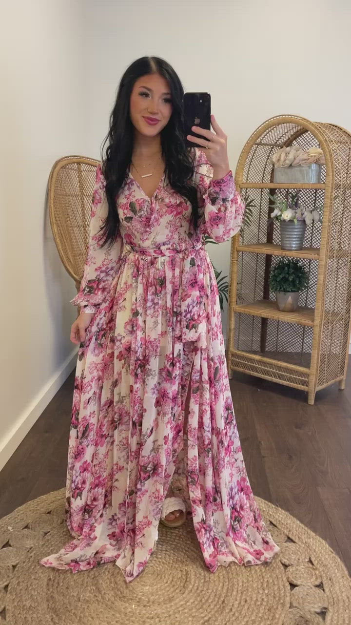 Rooftop Garden Floral Maxi (Pink)