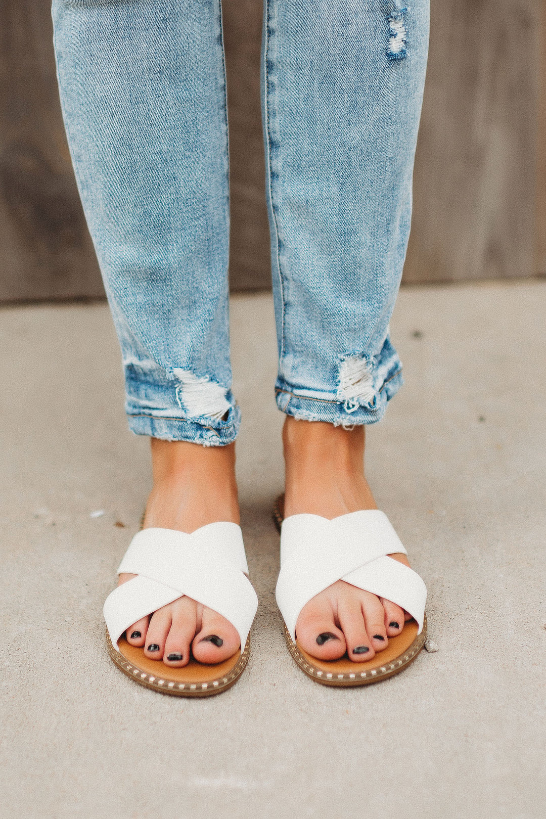 The Micah Sandals (White)FINAL SALE