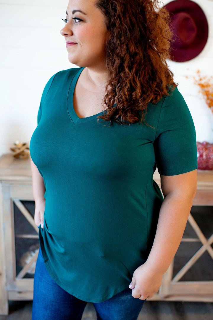 The Vicki V-Neck (Deep Green) FINAL SALE