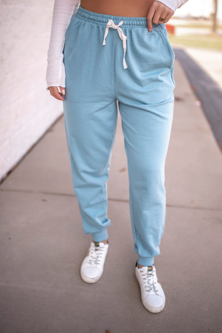 French Terry Joggers (Blue Grey)