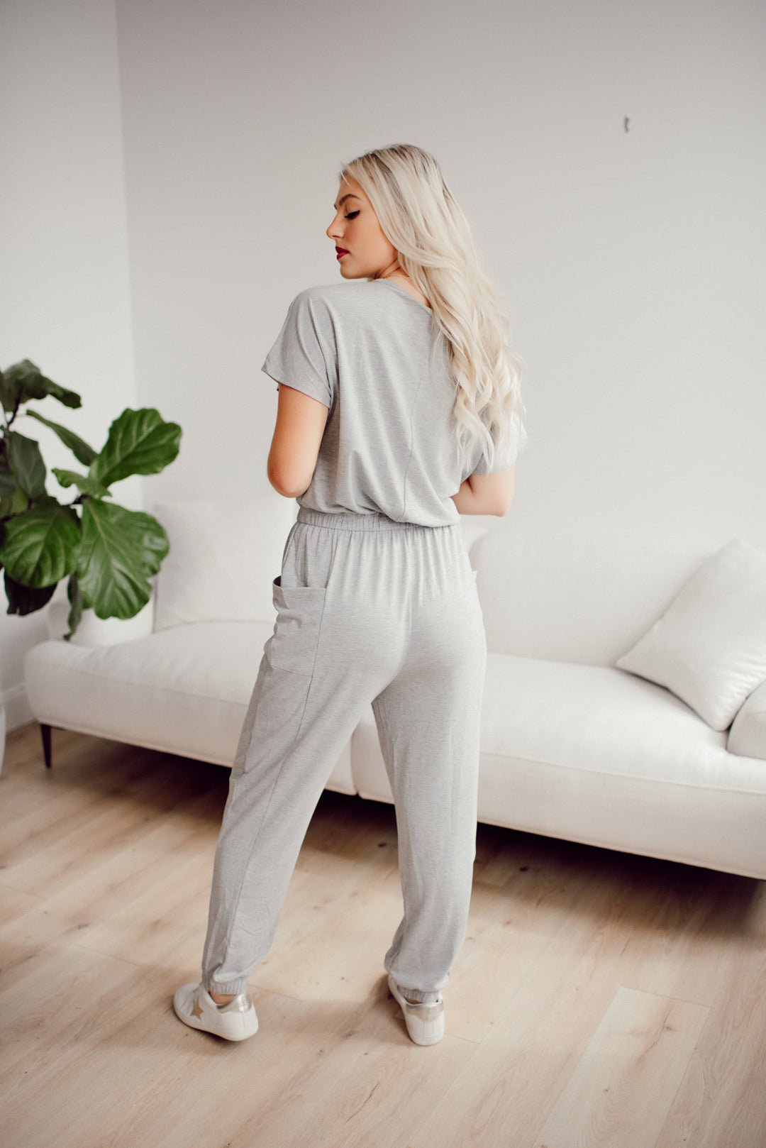 Hit The Target Jumpsuit (Grey)