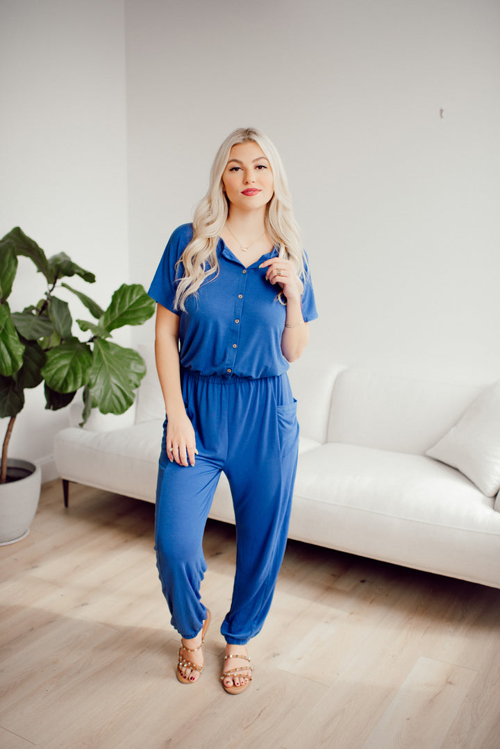 Hit The Target Jumpsuit (Blue)