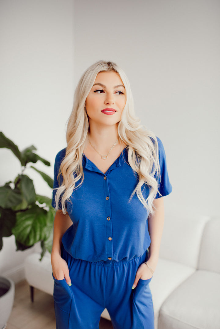 Hit The Target Jumpsuit (Blue)