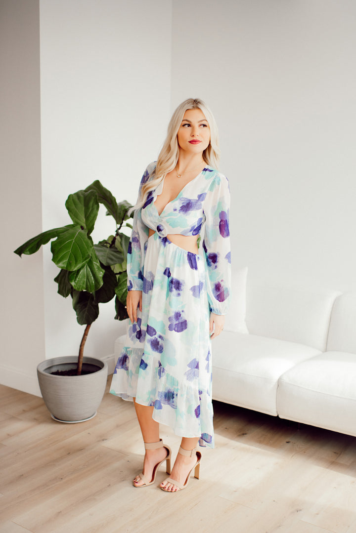 Island Escape Dress (Blue + White) FINAL SALE