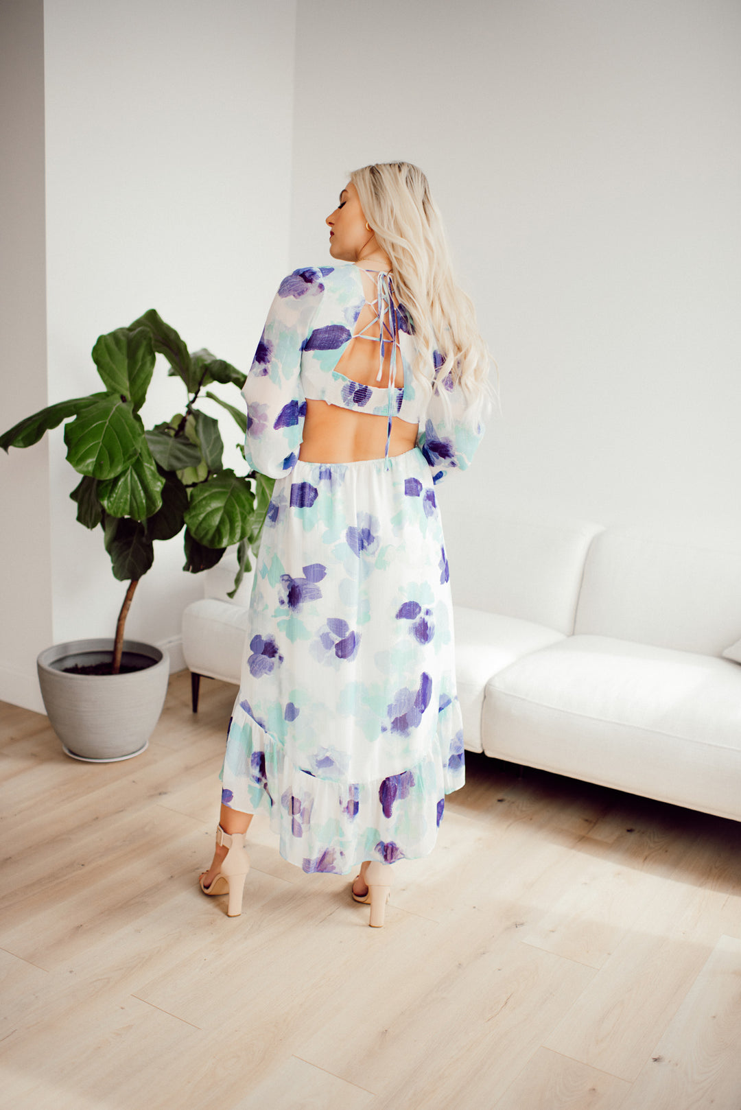 Island Escape Dress (Blue + White) FINAL SALE