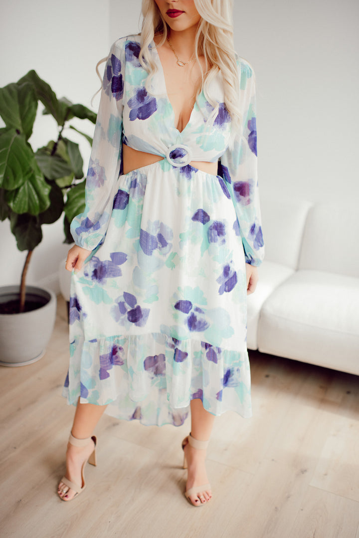 Island Escape Dress (Blue + White) FINAL SALE