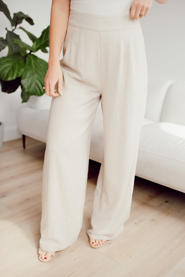 Nice Knowing You Pants (Natural Linen)