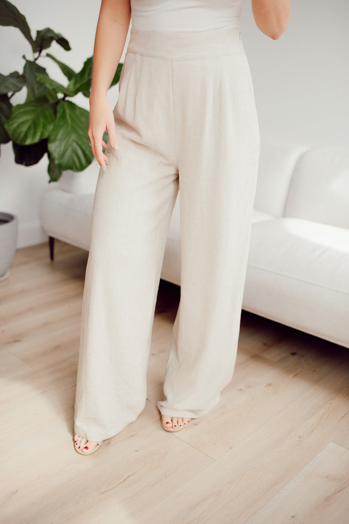 Nice Knowing You Pants (Natural Linen)