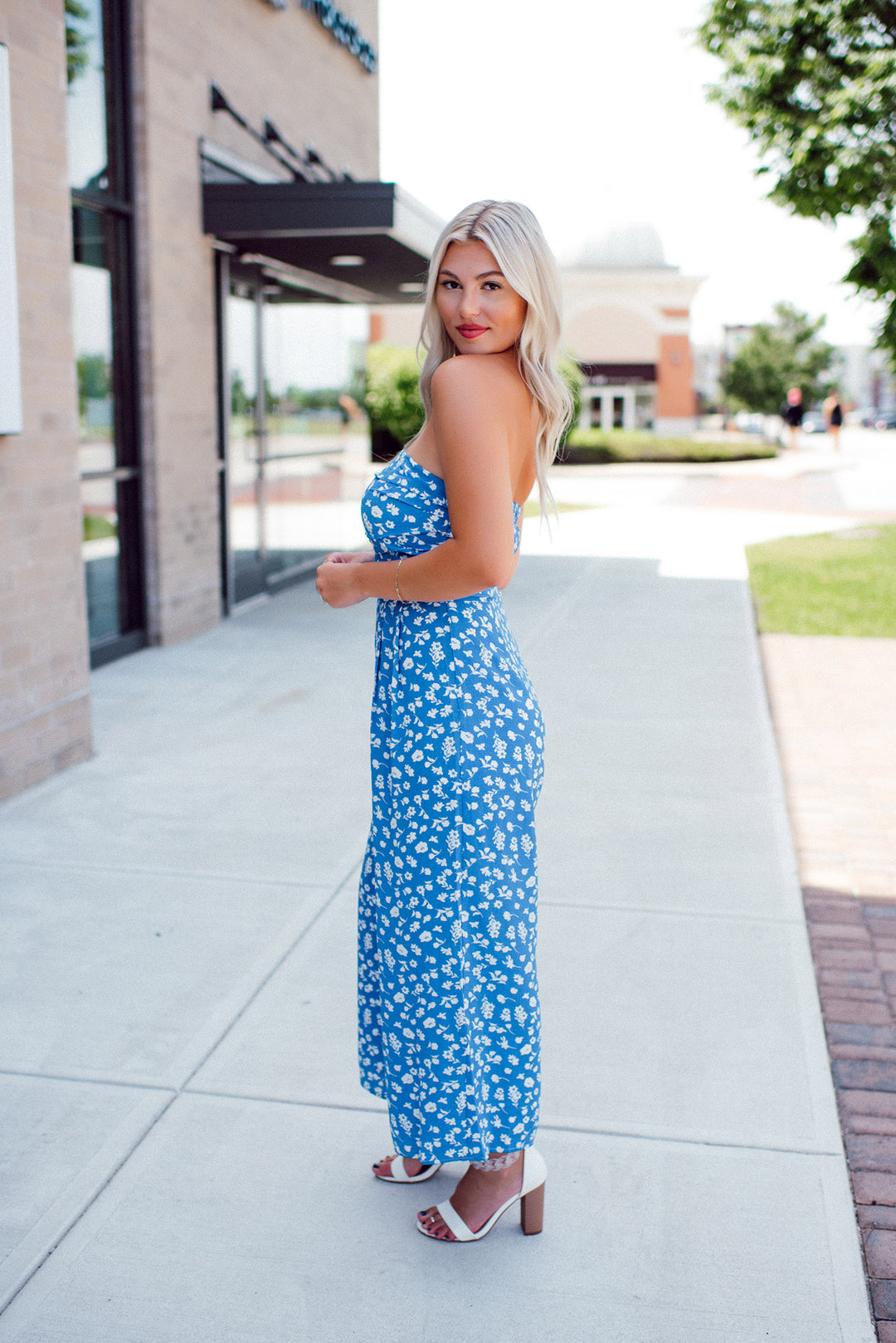 La Jolla Floral Jumpsuit (Blue)