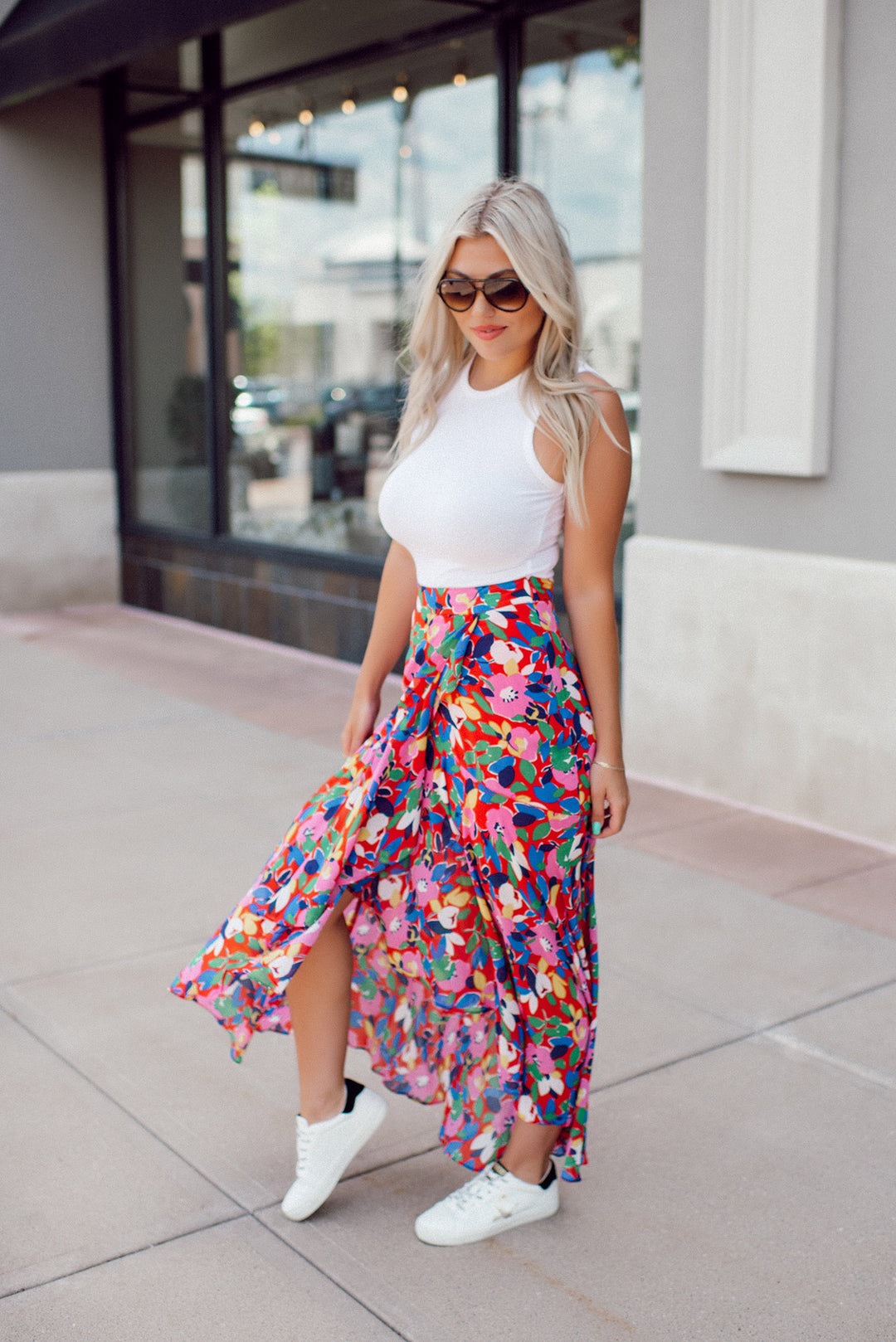 Sweet Soul Abstract Midi Skirt