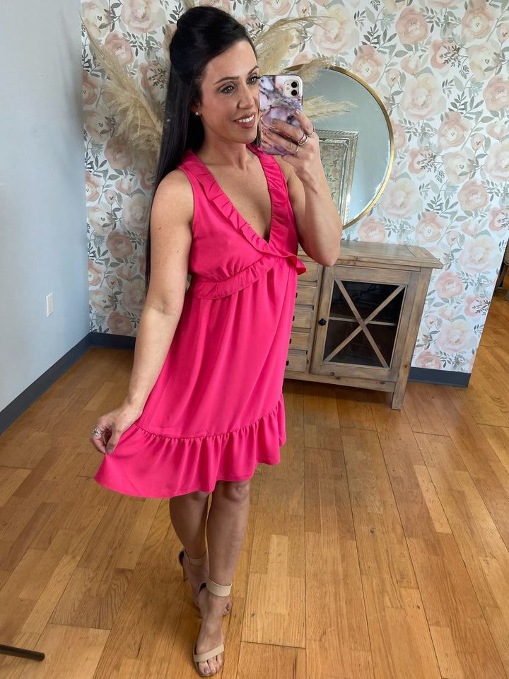 Still The One Mini Dress (Fuchsia)